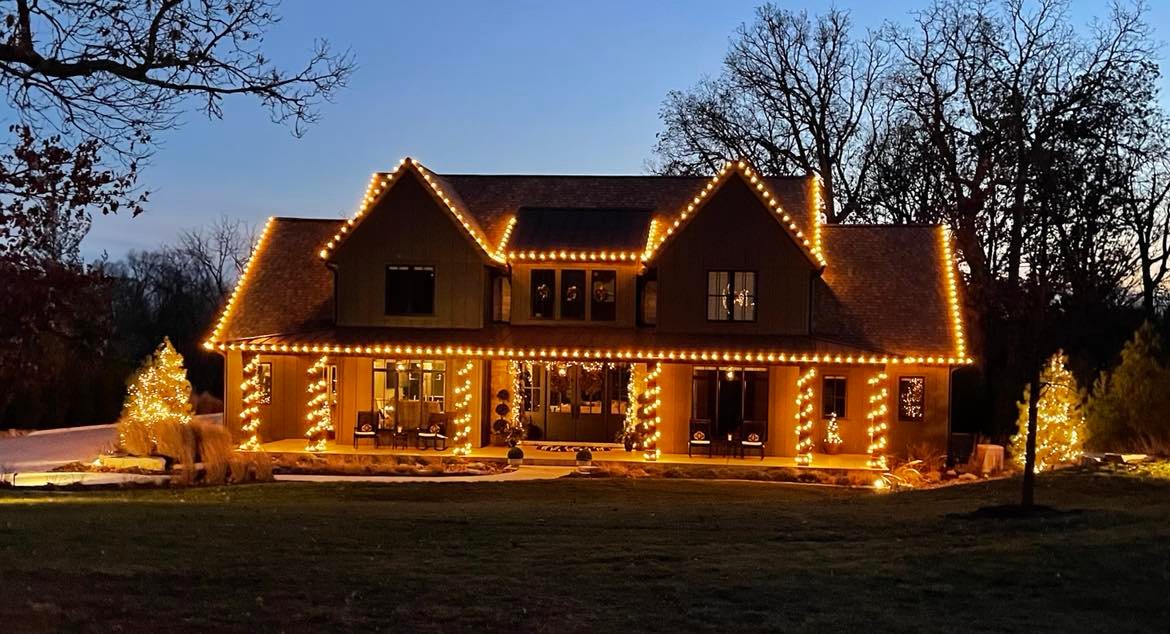 Professional seasonal and holiday lighting installation on a home in Surrey BC
